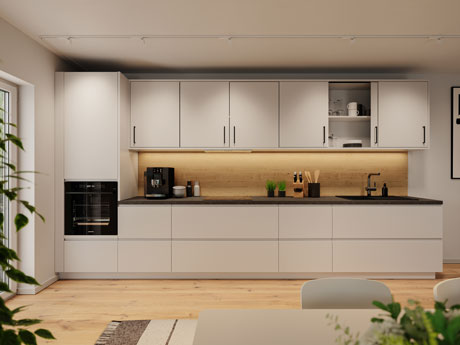 Варіант застосування системи Slido F-Flush57 на кухні