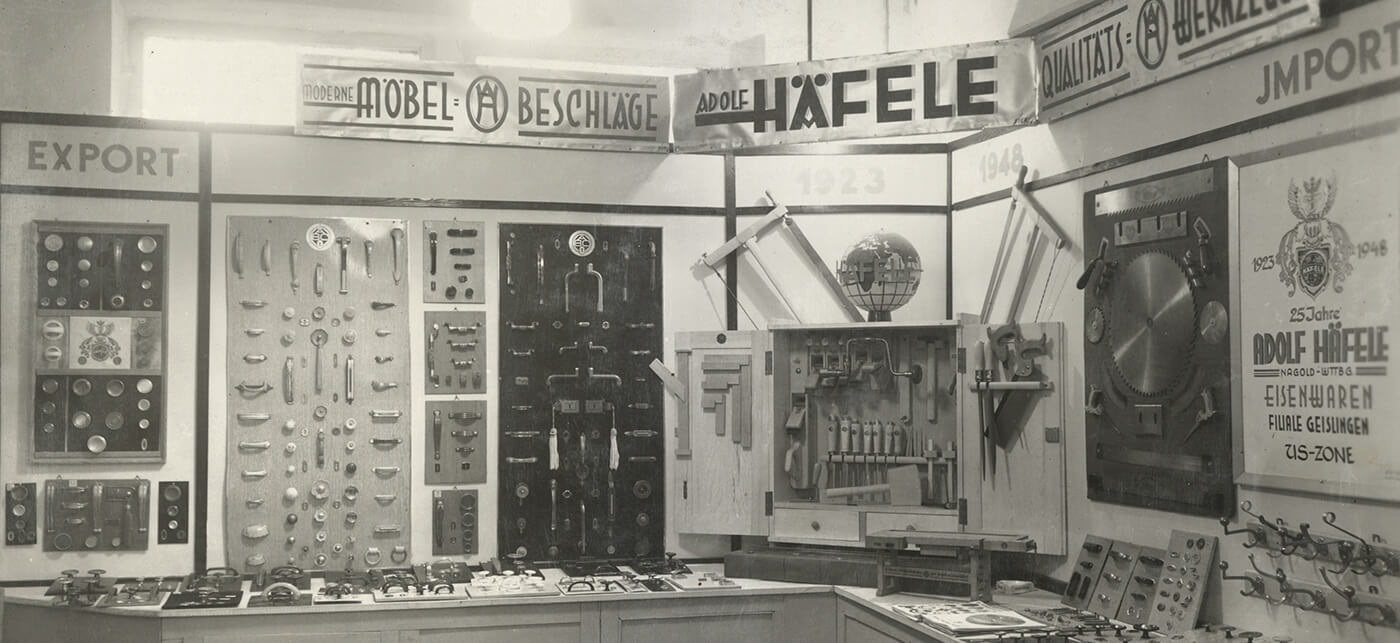 Поява компанії Häfele на Лейпцизькому весняному ярмарку 1948 року