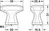 Мебельная ручка кнопка цмак 36 x 31 мм никелированный матовый 0