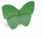 Меблева ручка, дитяча у вигляді метелика зеленого кольору 70 х 27 мм пластик 13868012 0