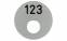 Пластина номерная с отверстием D50 мм самоклеющаяся, алюминий цвет серебристый (нумерация под заказ) 0