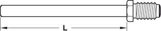 Шпиндель з різьбою М12 сталевий оцинкований 8 х 80 мм 90946040 0