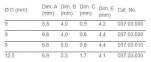 Вставна втулка для кріплення ручок до скляних дверей пластикова d 9 мм A-5,8 B-4,0 C-0,9 E-4,2 мм 03703000 0