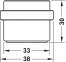 Дверной стопор D 33, 38 мм пластик прозрачный самоклеющийся 30 мм 0