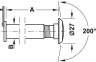 Глазок для дверей 200° огнеупорный 60 мин, хромированный D 14 мм 0