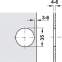 Мебельная петля METALLAMAT SM 92 ° d 35 мм внутренняя для стекла 3