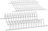 Комплект сушок для посуду 900 мм кріплення сірі решітка нержавіюча сталь піддон пластик прозорий 54420947 0
