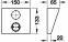 Модуль з'єднувальний з розеткою, 150 мм нержавіюча сталь 82013030 0