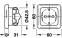 Розетка з захисним контактом без відкидної кришки пластмаса біла 82082700 0