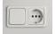 Розетка з захисним контактом без відкидної кришки пластмаса біла 82082700 2