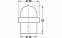 Стопор дверний для підлоги нержавіюча сталь 52мм D32х39мм 93752000 0