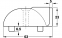 Стопор дверной для пола, эбонит, черный 57 мм 0