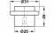 Стопор дверний для підлоги нержавіюча сталь 25 мм D25 31 мм 93752060 1