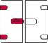 Комплект замка для скляних дверей 8 мм вагою до 45 кг UV нержавіюча сталь матовий (2 частини) GHR 302 98149215 0