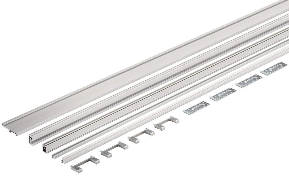 Комплект для дверей з алюмінієвою рамою Häfele Slido F-Flush51 60A, для шаф до стелі, до 60 кг 40050479