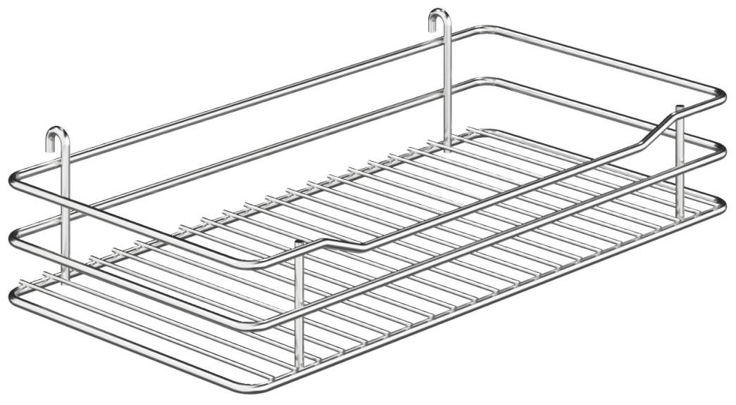 Корзина для фронтального выдвижного механизма сталь хром 230 х 460 х 80 мм проволочная (упаковка 2 шт) 54909253