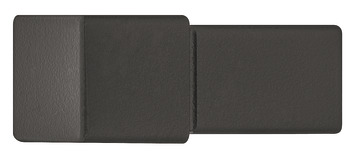 Меблева ручка-кнопка алюміній 14 х 34 мм чорний матовий 10670074