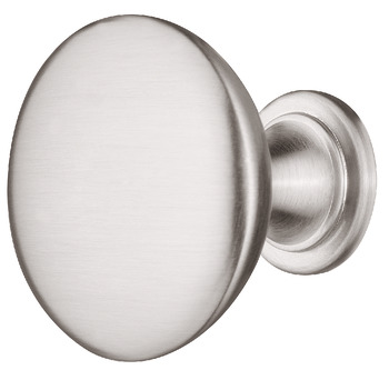 Мебельная ручка кнопка цамак 30 х 28 мм серебряный матовый