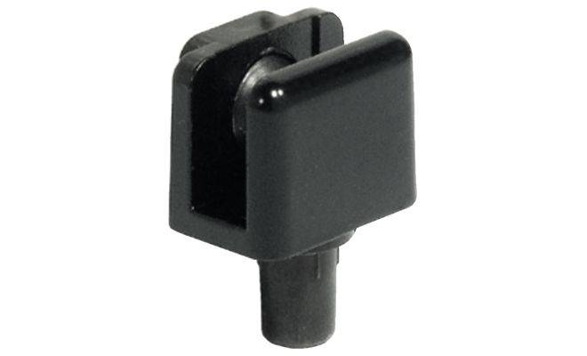 Штифт-петля для стекла толщиной до до 6,5 мм цамак черная 20 х 16 мм