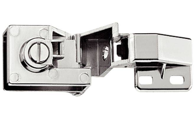 Петля для стекла накладная с фиксатором 40 х 30 NP