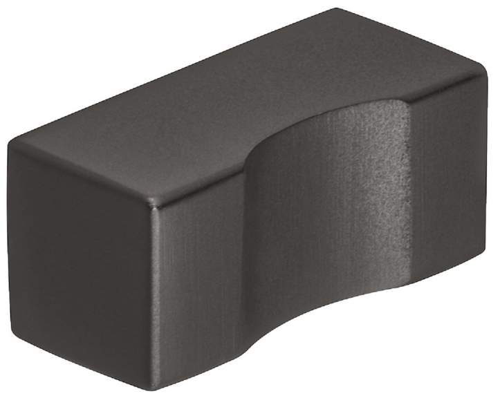 Меблева ручка кнопка нержавіюча сталь 12 х 20 х 9 мм чорний матовий 11202114