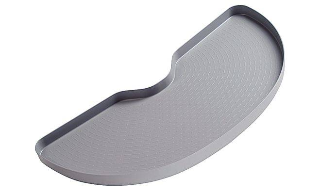 Корзина выдвижная поворотная права цвет серый алюминий 450 мм