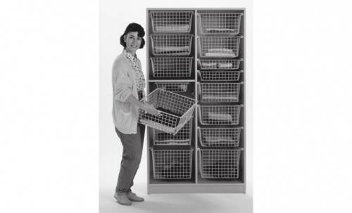 Корзина проволочная 235 х 500 х 100 мм цвет белый