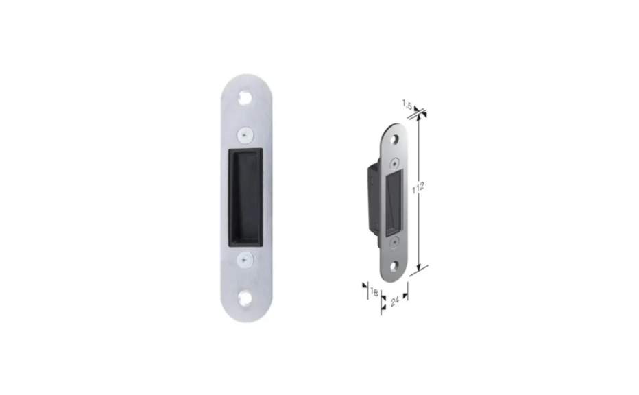 Відповідна планка до механічного замка 82x22x1 мм сталь хром матовий 91138667