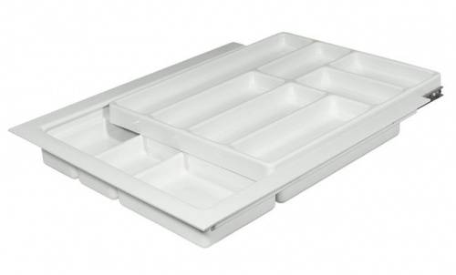 Вставка для столовых приборов пластиковая белая 1200 мм толщина боковой панели 19 мм