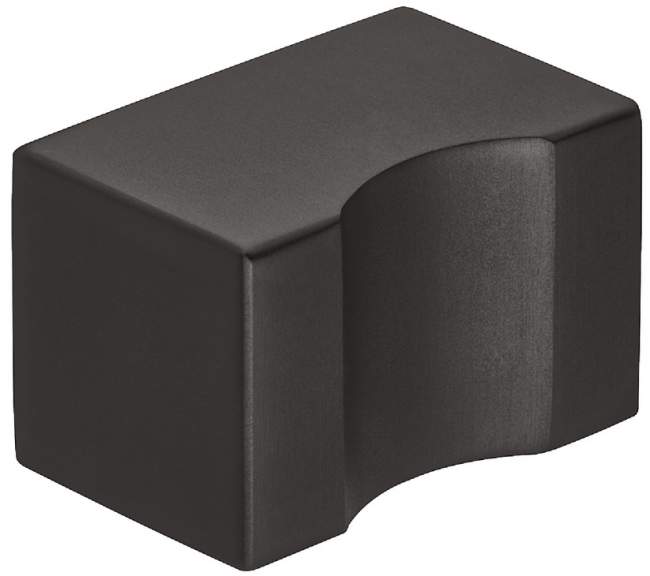 Меблева ручка кнопка нержавіюча сталь 19 х 25 х 15 мм чорний матовий 11202115