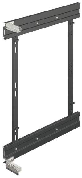 Фронтальный выдвижной механизм для кухонных тумб с демпфером антрацит для корпуса от 300 мм нагрузка 20 кг