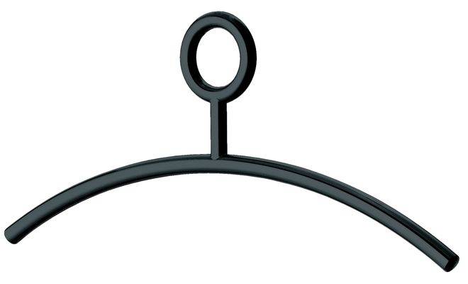 Вішак для одягу з кільцем чорний 450 мм 80457190