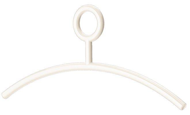 Вішак для одягу з кільцем білий 450 мм 80457199