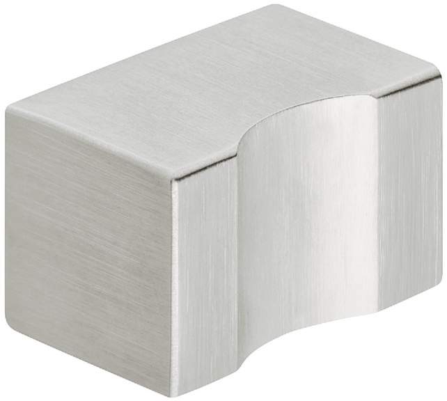 Меблева ручка кнопка нержавіюча сталь 20 х 20 х 30 мм срібний матовий 11202111