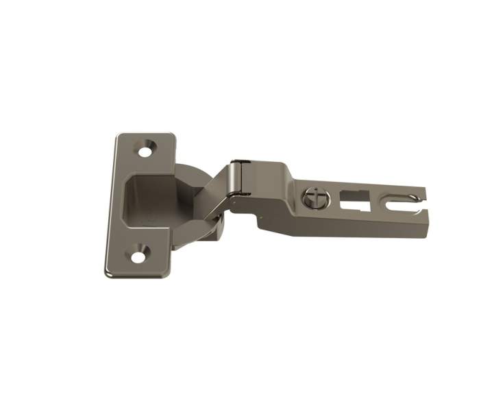 Петля eTec Slide On напівнакладна сталь нікельована 45/9.5 з планкою H2 єврошурупами 31190253