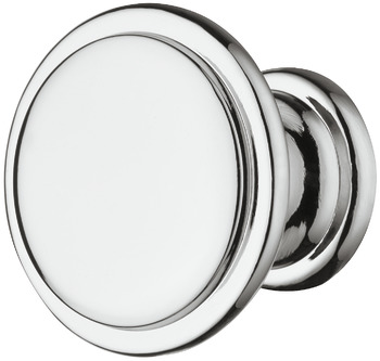 Меблева ручка кнопка цамак 30 х 24 мм хром полірований 15500100