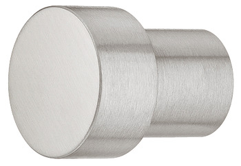 Меблева ручка кнопка нержавіюча сталь 25 х 30 мм срібний матовий 13481042