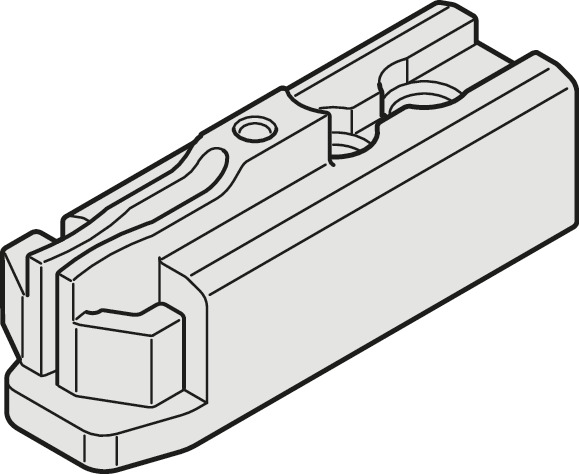 Фіксатор Hafele Slido F-Line18 50A пластик сірий 40130340