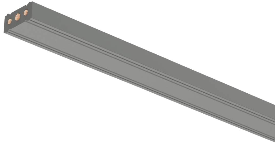 Плоский кабель Hafele Lighting OneCable гума 24В 12х6 мм 5м сірий 83368341