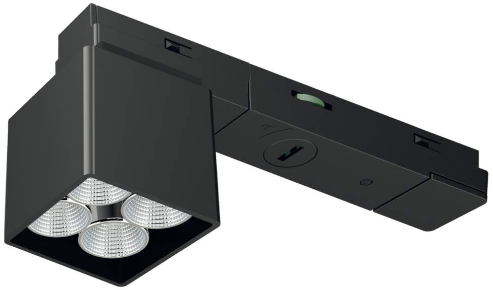 Світильник Hafele Lighting OneCable Spot 4 TT Connect 24В 5Вт 80° 2700-5000К 450лм чорний 39х39х39 мм 83368323