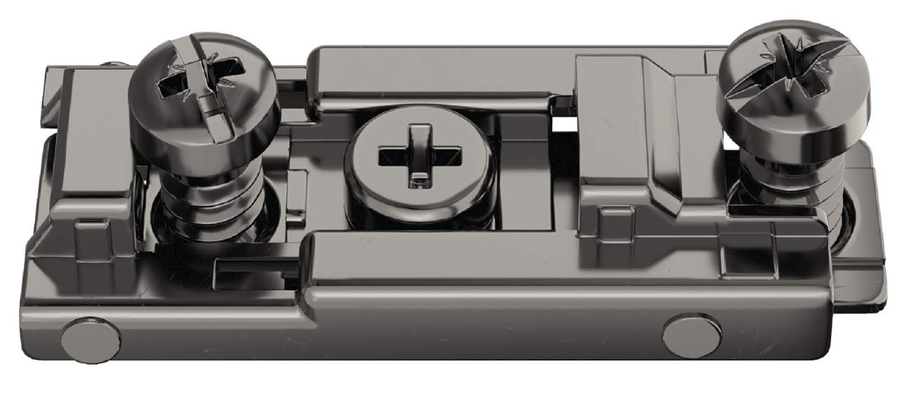Монтажна планка пряма Hafele Metalla 540 SM H0 чорна під єврошуруп 31170740