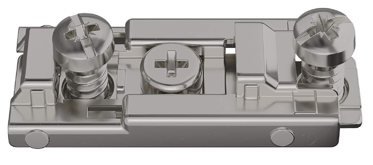Монтажна планка пряма Hafele Metalla 540 SM H0 нікельована під єврошуруп 31170760