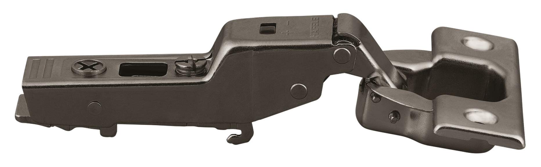 Петля півнакладна Hafele Metalla 540 SM 110° 45/9.5 чорна з доводчиком 31105004