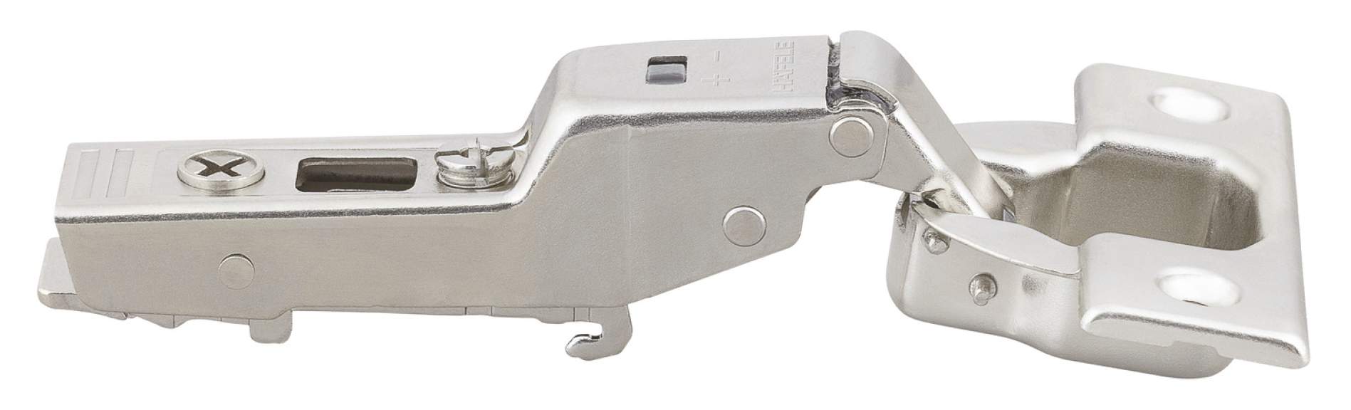 Петля півнакладна Hafele Metalla 540 SM 110° 45/9.5 нікельована з демпфером 31105001