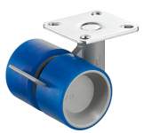 Ролик мебельный двойной пластмасса D 40 мм нагрузка 35 кг ролик, цвет серый синий (упаковка 2 шт) 66033571