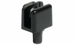 Штифт-петля для стекла толщиной до до 6,5 мм цамак черная 20 х 16 мм