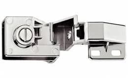 Петля для стекла накладная с фиксатором 40 х 30 NP