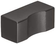 Меблева ручка кнопка нержавіюча сталь 12 х 20 х 9 мм чорний матовий 11202114