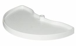 Полка поворотная на 1 2 круга пластмасса белая 750x435 мм