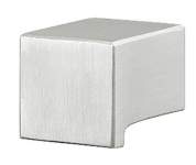 Меблева ручка кнопка нержавіюча сталь 16 х 25 мм срібний матовий 15501521